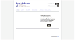 Desktop Screenshot of ethicsbydesign.com