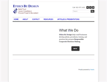 Tablet Screenshot of ethicsbydesign.com